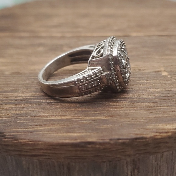 Alternating Baguette and Round Diamond Engagement Ring S4220  Steffan jewelers signature collection‎ 925 sterling baguette bridal ring R408